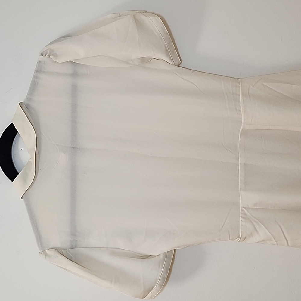 Lauren Ralp Lauren Black Label Shirtdress Elegant Winter Cream Midi Dress SZ 4 - Picture 11 of 16